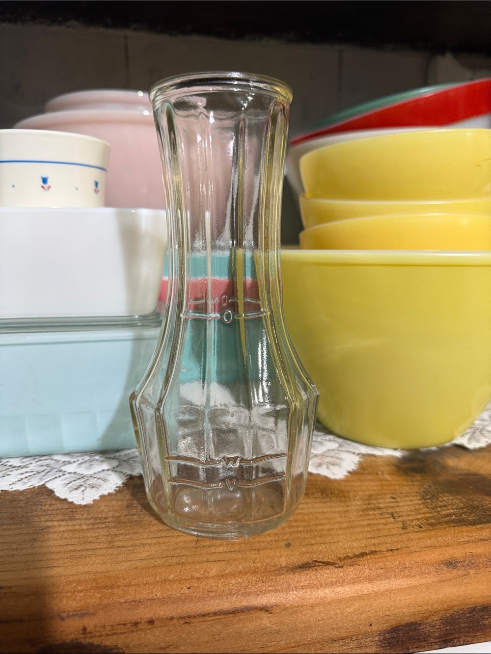 Vintage good seasons vinegar/ oil jar bottle glass storage